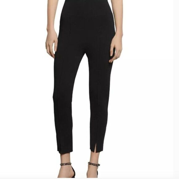 SANDRO Sienna Split-Ankle Black Knit Crop Leggings, Size 34 (0/XS) - Picture 2 of 14